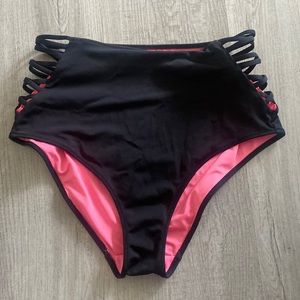 Womens PINK large swimsuit bottoms